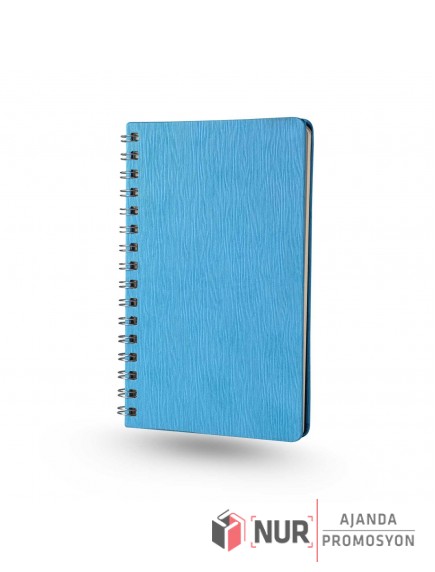 Spiralli Tarihsiz Termo Deri Kapaklı Krem Kağıt 13x21 cm Promosyon Defter